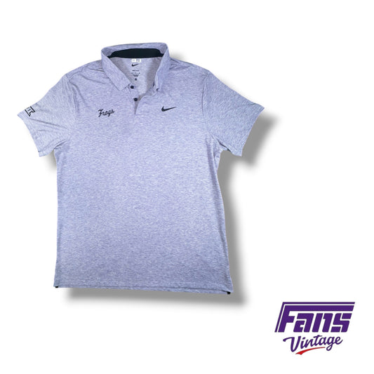 RARE TCU Nike Team Issued ‘Frogs’ Script Golf Polo