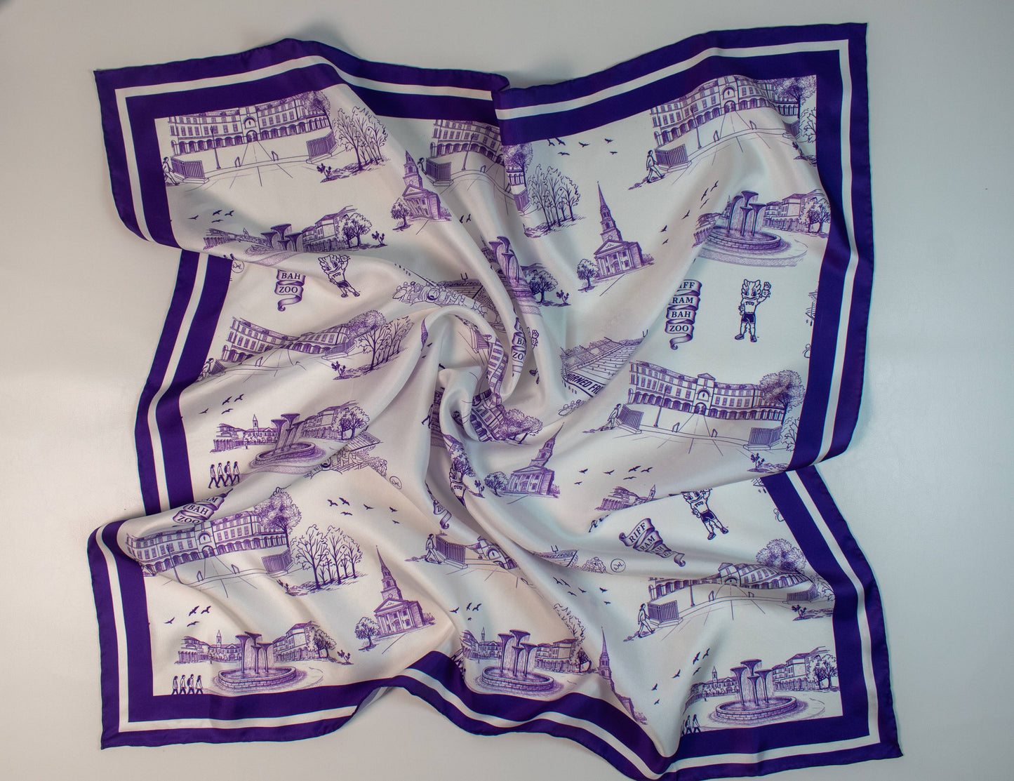 William & Lauren TCU Toile Scarf