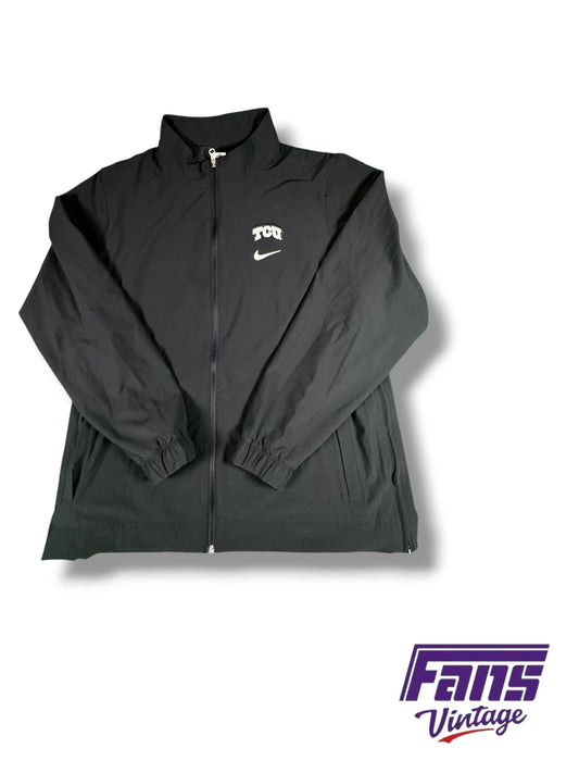 TCU Football Nike Team Issued Premium Matte Drifit Blackout Travel Jacket