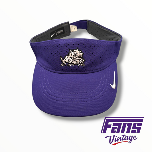TCU Team Issue Perforated Visor with Horned Frog Logo