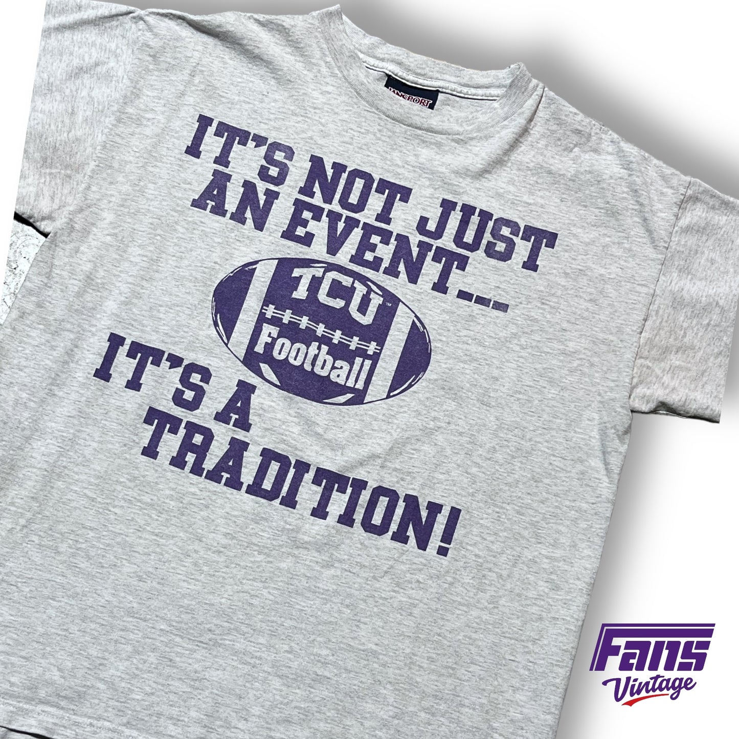 90s vintage TCU "See Ya At the Stadium" Double Sided Football Shirt