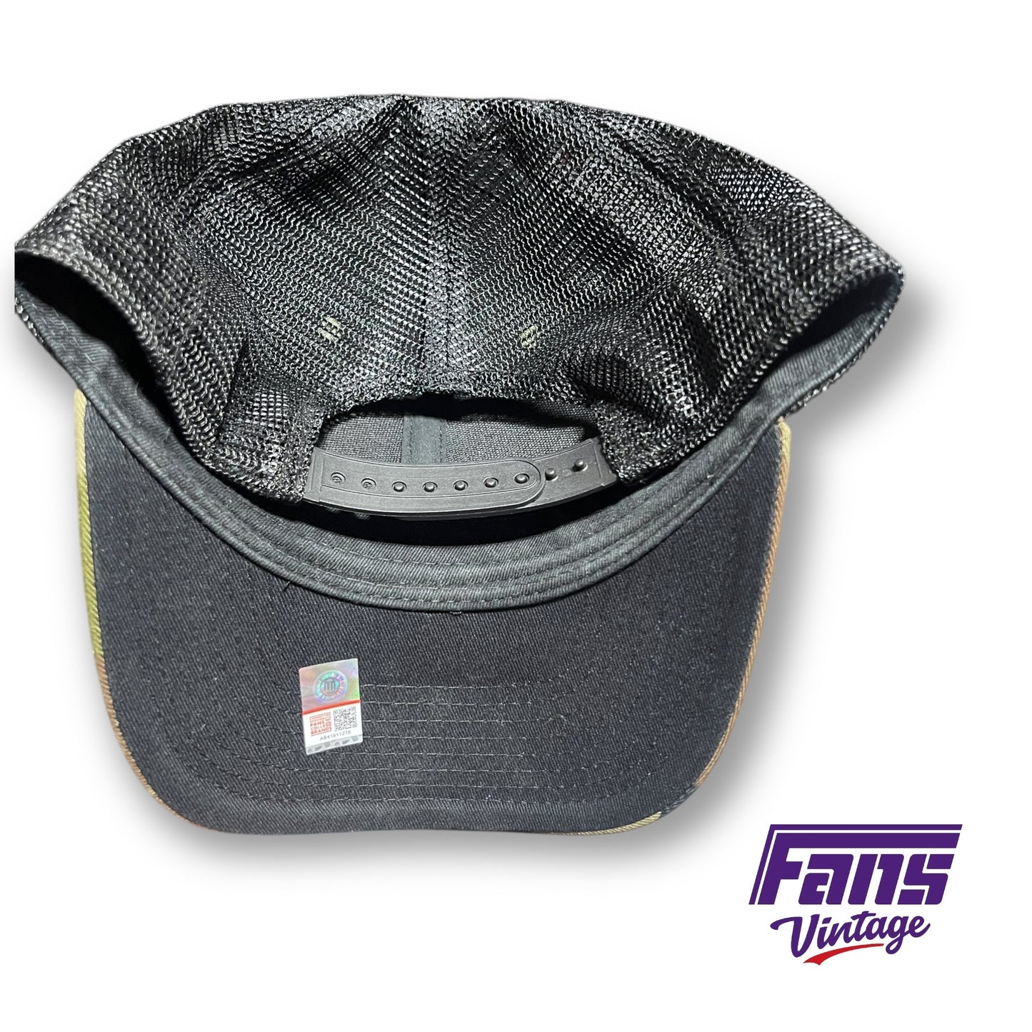TCU Horned Frogs Salute to Service Camo Trucker hat with USA Flag Patch