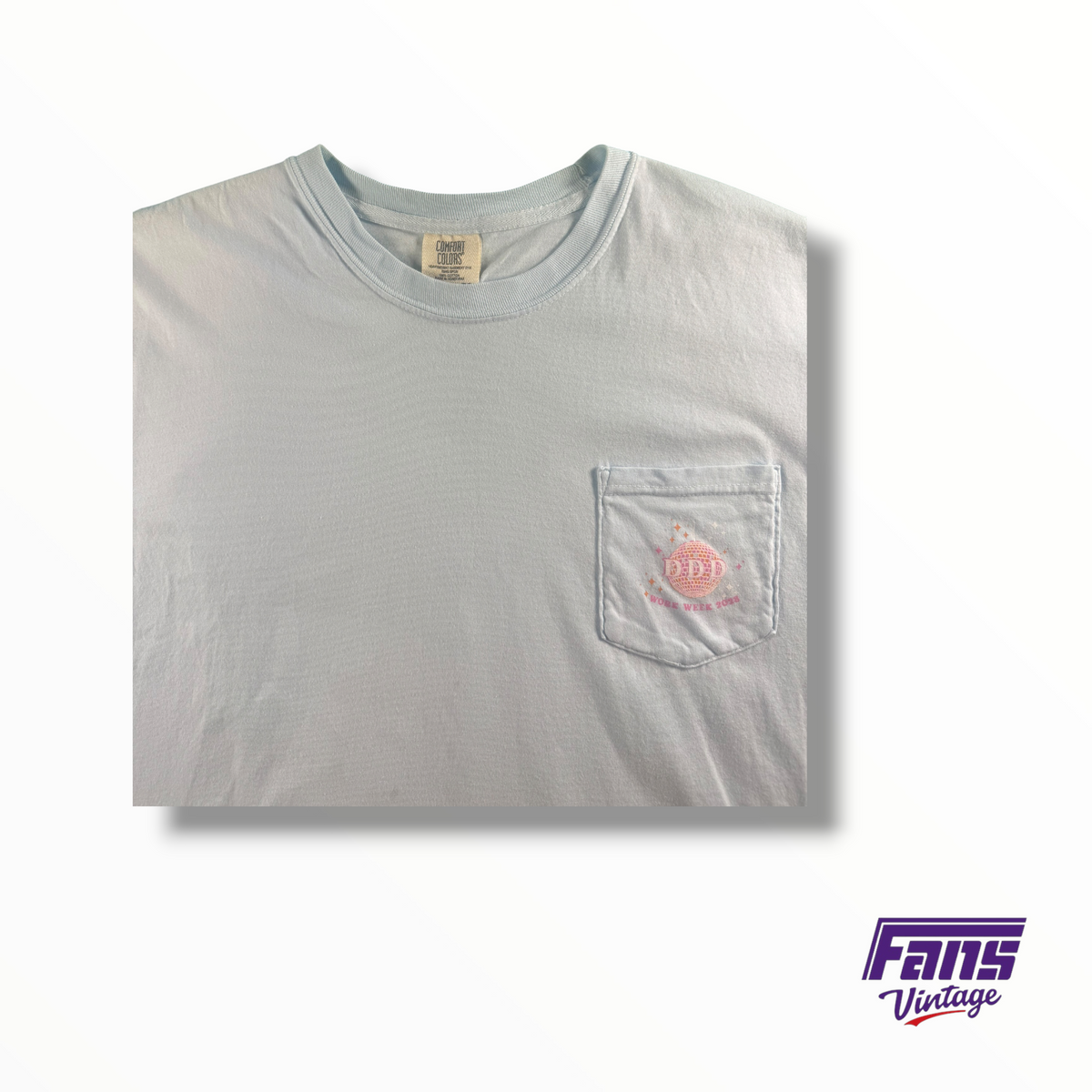 TRI DELTA Work Week 2023 Light Blue Tee With Double Sided Disco Graphics