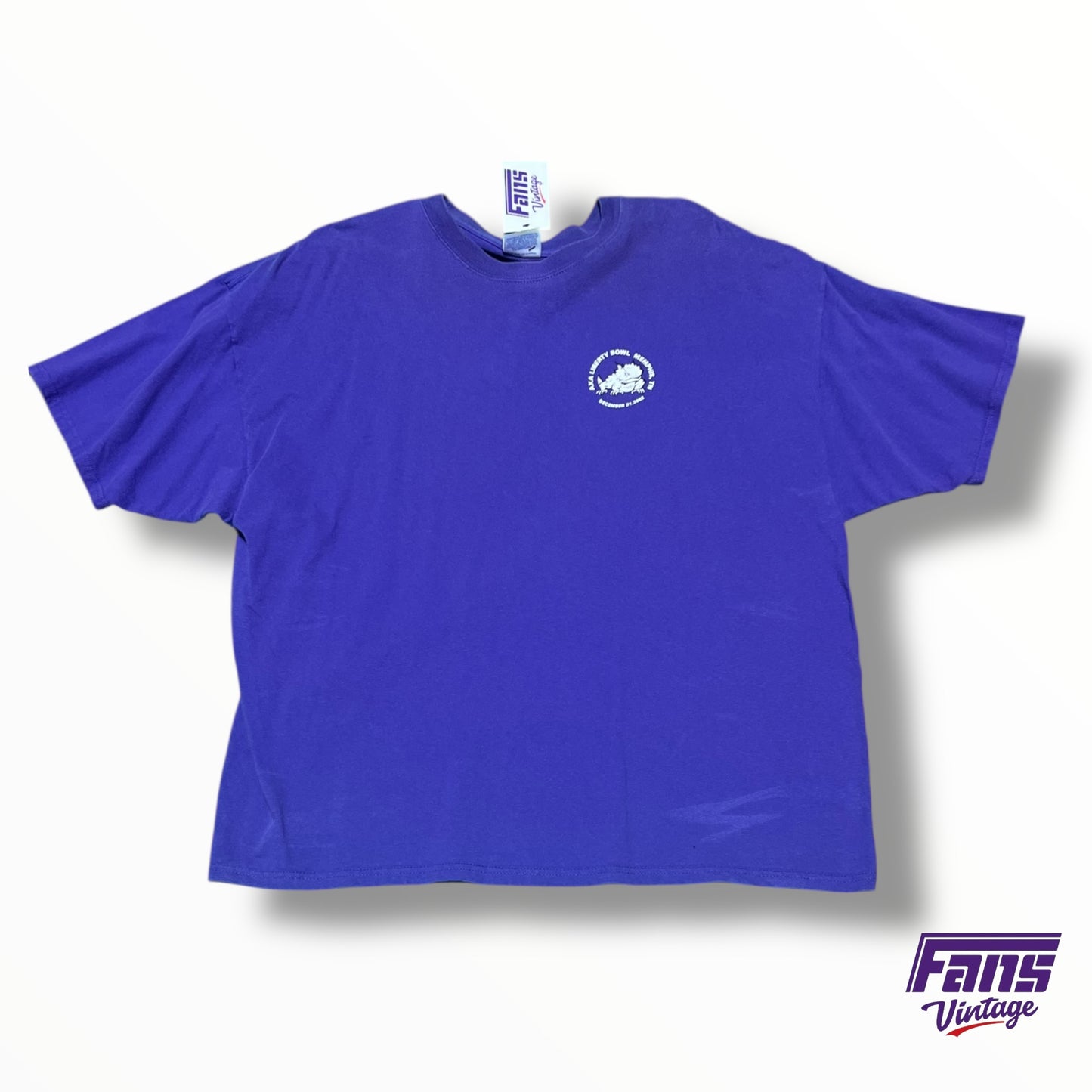 Vintage TCU Liberty Bowl champions with sick back print
