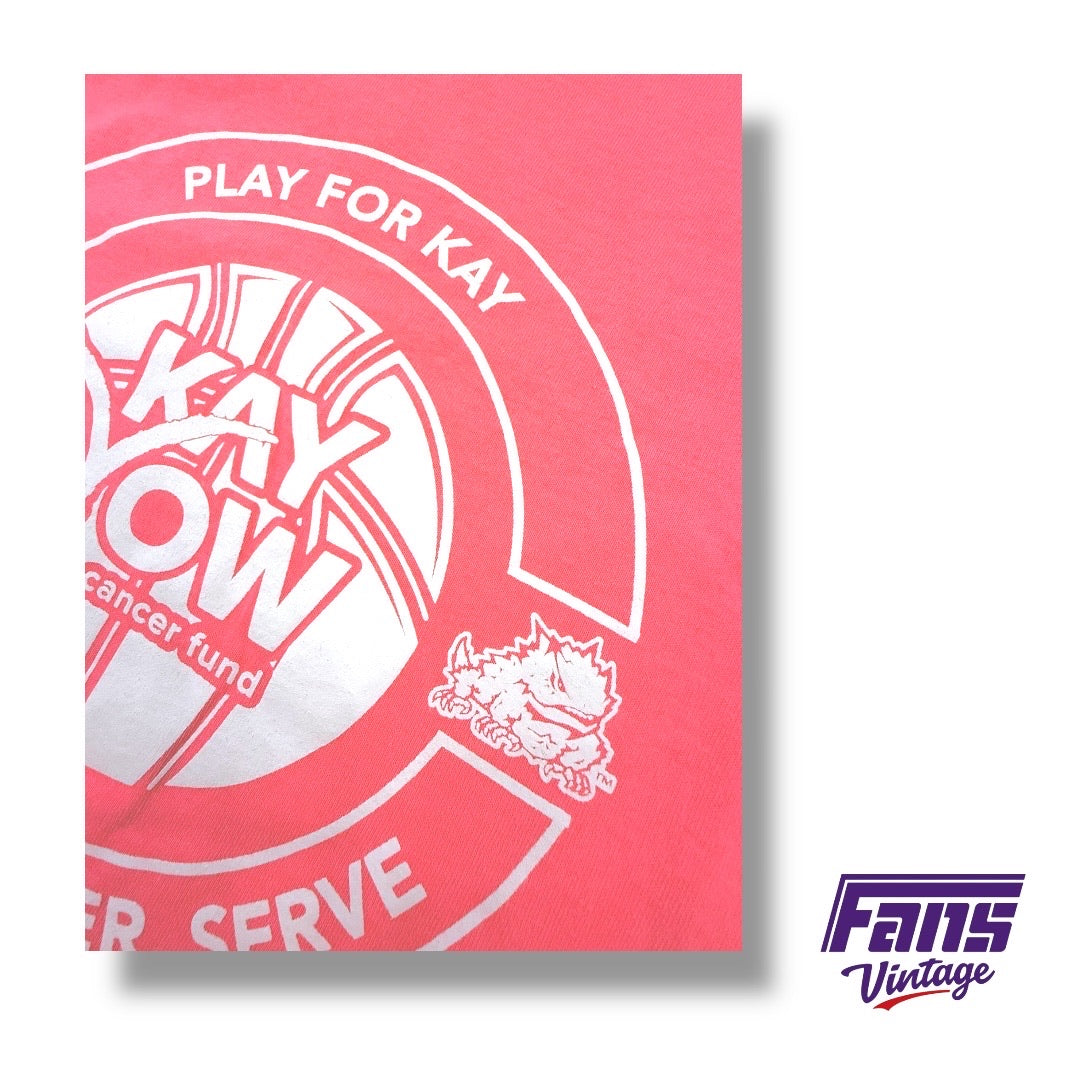 TCU Women’s Basketball “Play for Kay” Breast Cancer Awareness Player warmup team issued shirt
