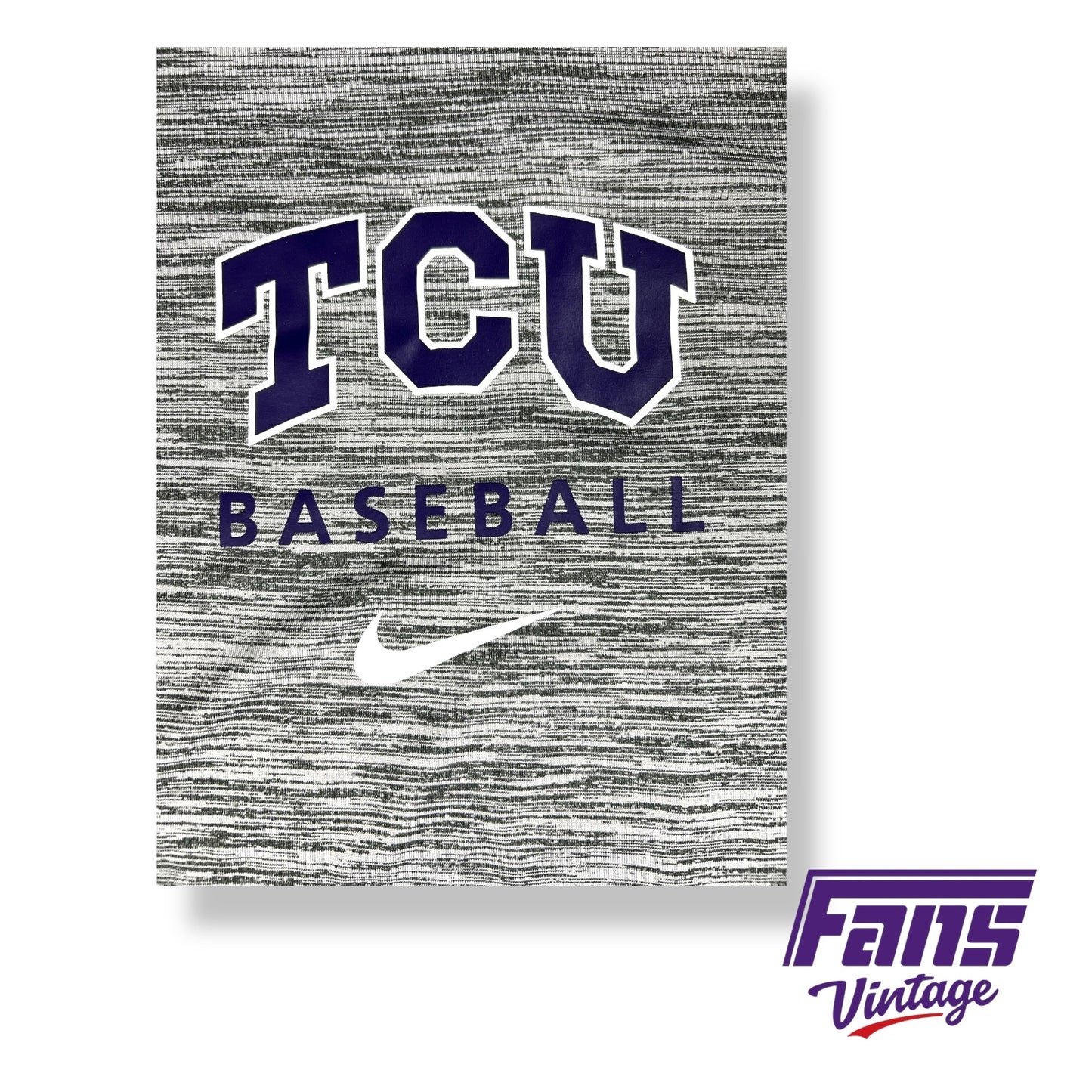 TCU Baseball team issued Heather gray Nike training tee