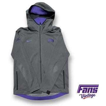 TCU Basketball Team Issue “Showtime” Custom Nike Full Zip Jacket With Hood