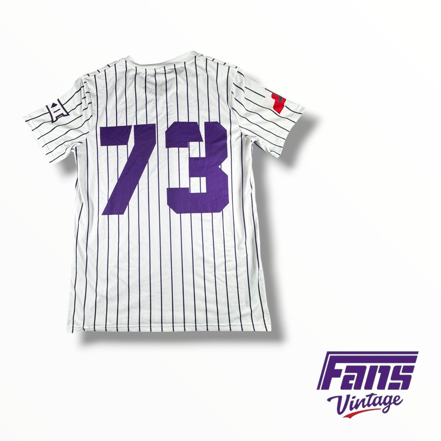 TCU Baseball White Pinstripe Jersey