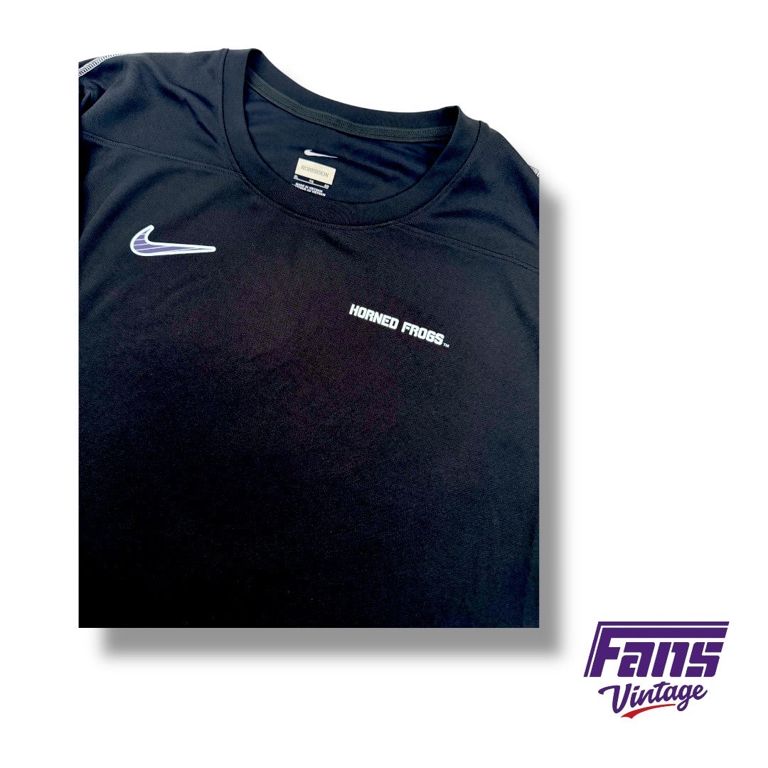 TCU Football Player Issued Nike Premium Woven UV rated Training Long Sleeve Shirt
