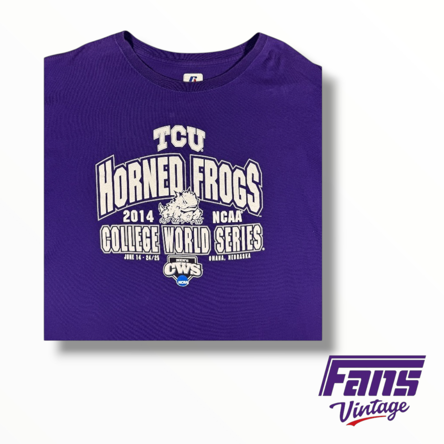 TCU Baseball 2014 College World Series Purple Tee