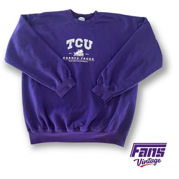 Y2K Vintage TCU Crewneck Sweater