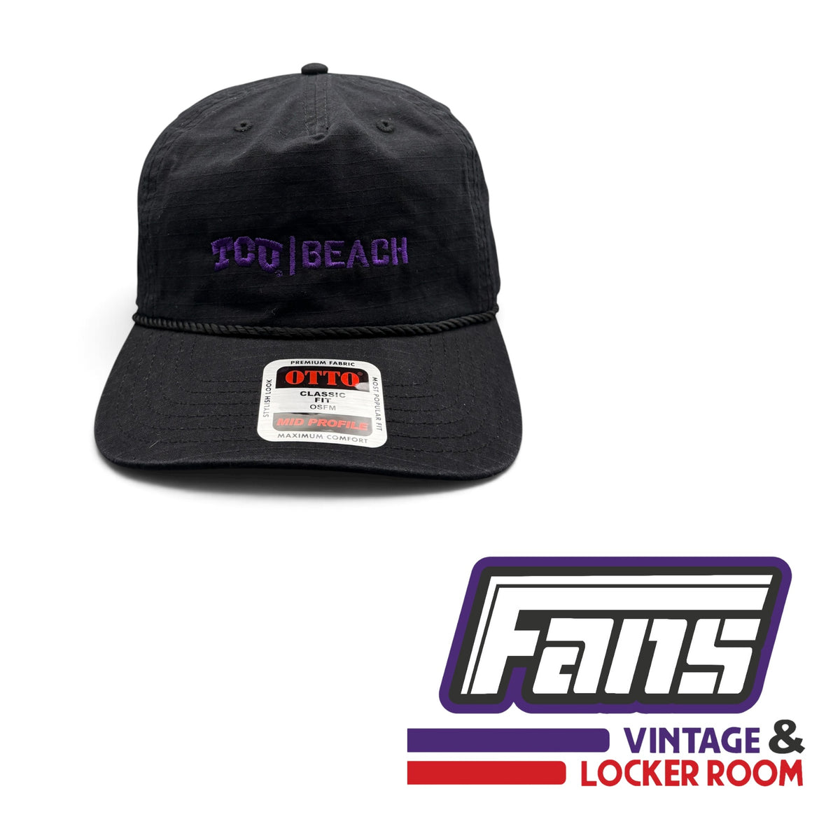 TCU Beach Volleyball 90s Throwback Style SnapBack Rope Hat