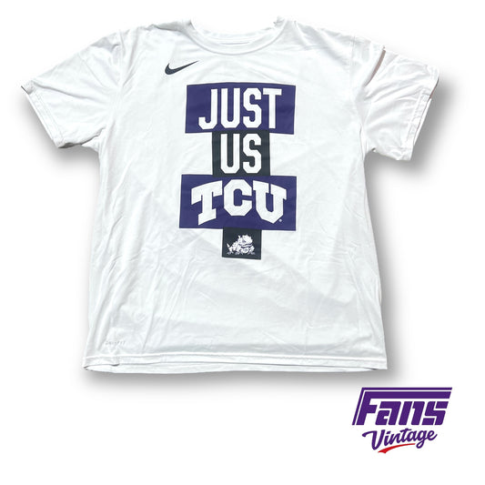 TCU Basketball Nike "Just Us TCU" March Madness Player Worn Warm Up Shirt