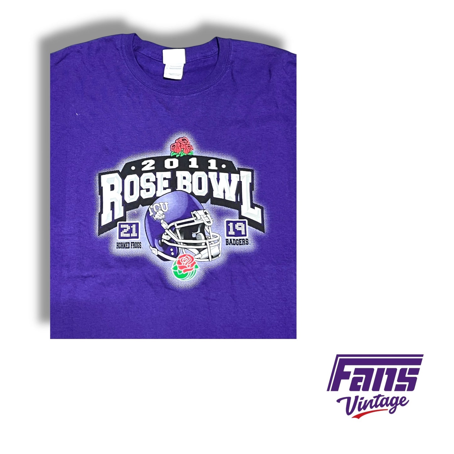 RARE! Vintage TCU rose bowl champions long sleeve t shirt