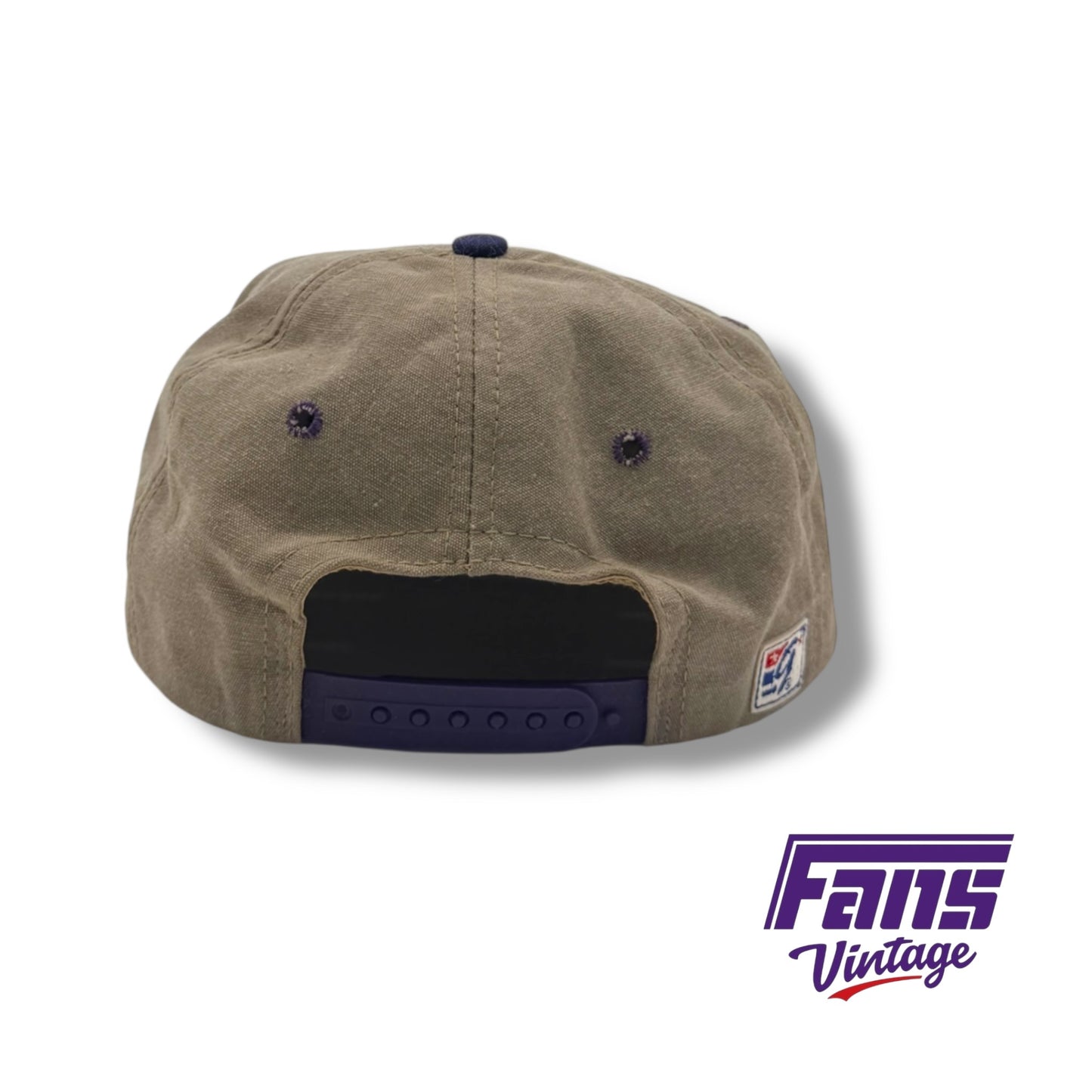 RARE Vintage TCU ‘The Game’ Unique Big Logo + Script Combo SnapBack hat with embroidered “Horned Frogs” script