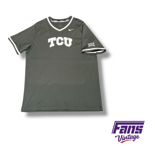 TCU baseball team issued Grey Nike practice jersey #77