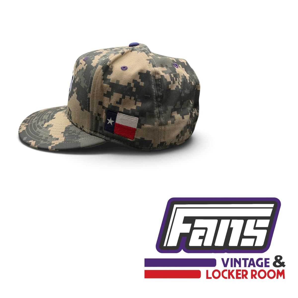 TCU Baseball Game Worn Armed Forces Appreciation Hat with Unique Texas Flag Detail