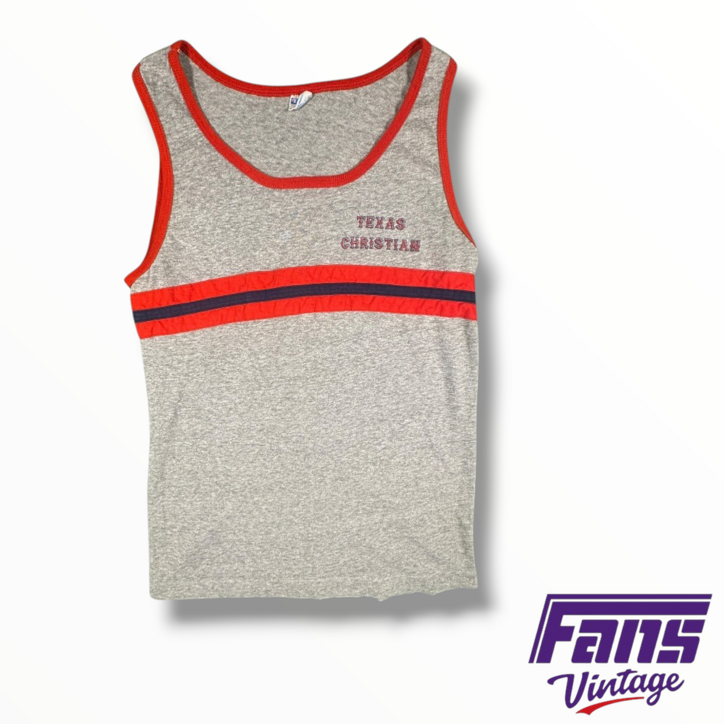 Rare Vintage 1970s TCU Champion Tank Top