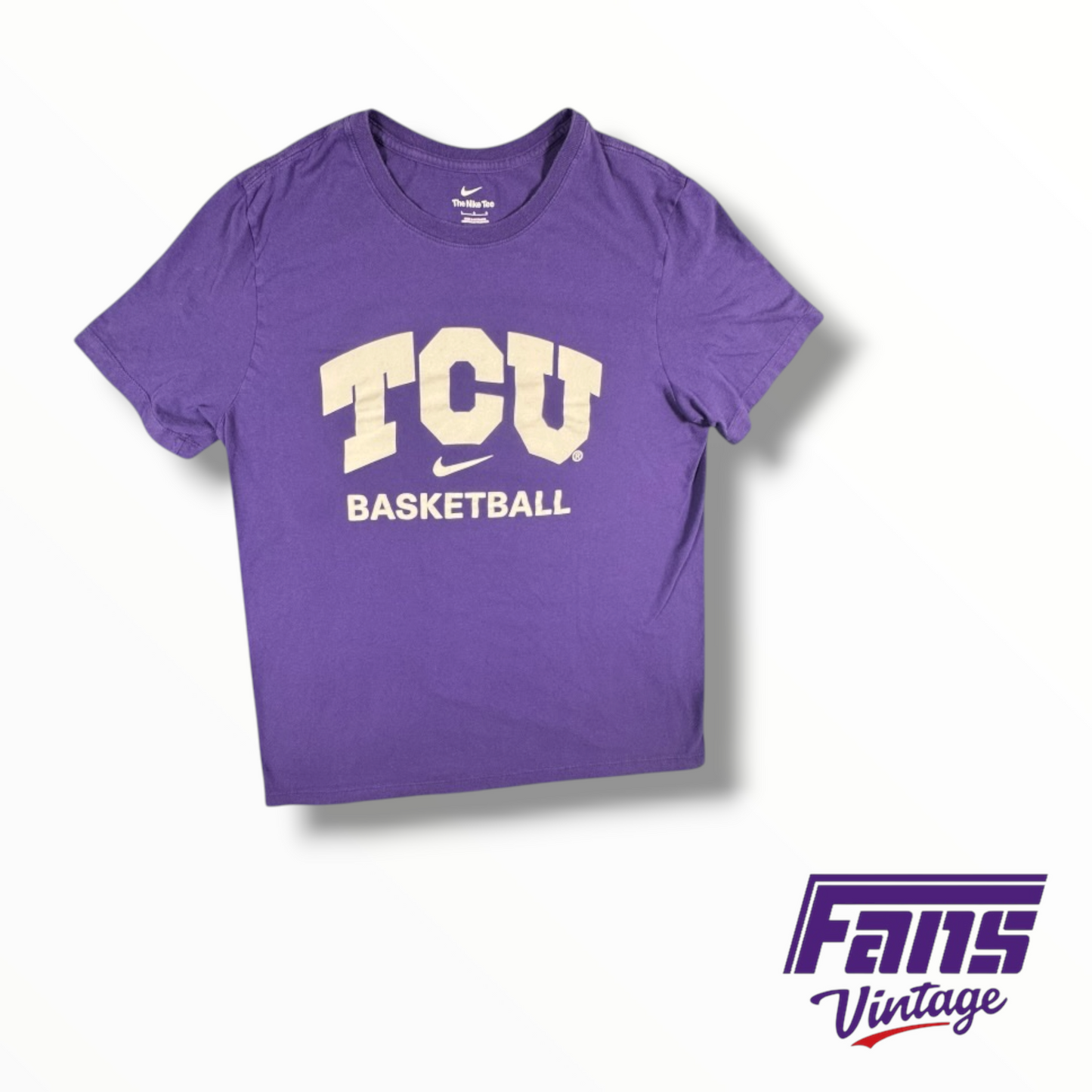 TCU Team Issued Nike Basketball Purple Tee