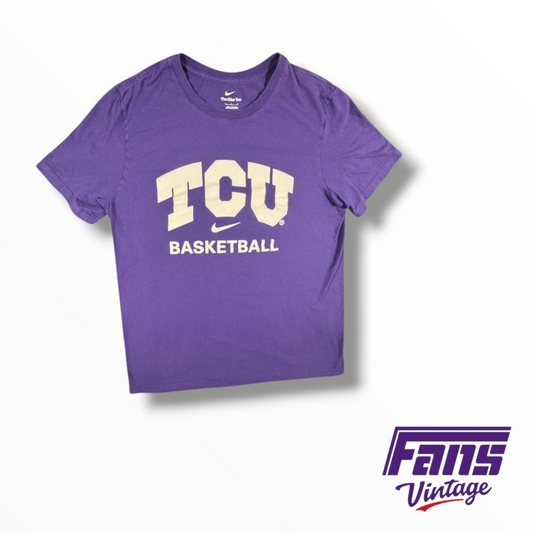 TCU Team Issued Nike Basketball Purple Tee