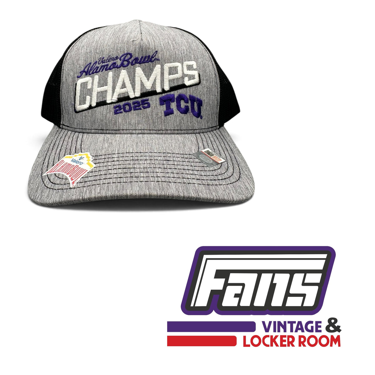 TCU Football Alamo Bowl Champions 2025 Locker Room Issue SnapBack Trucker Hat
