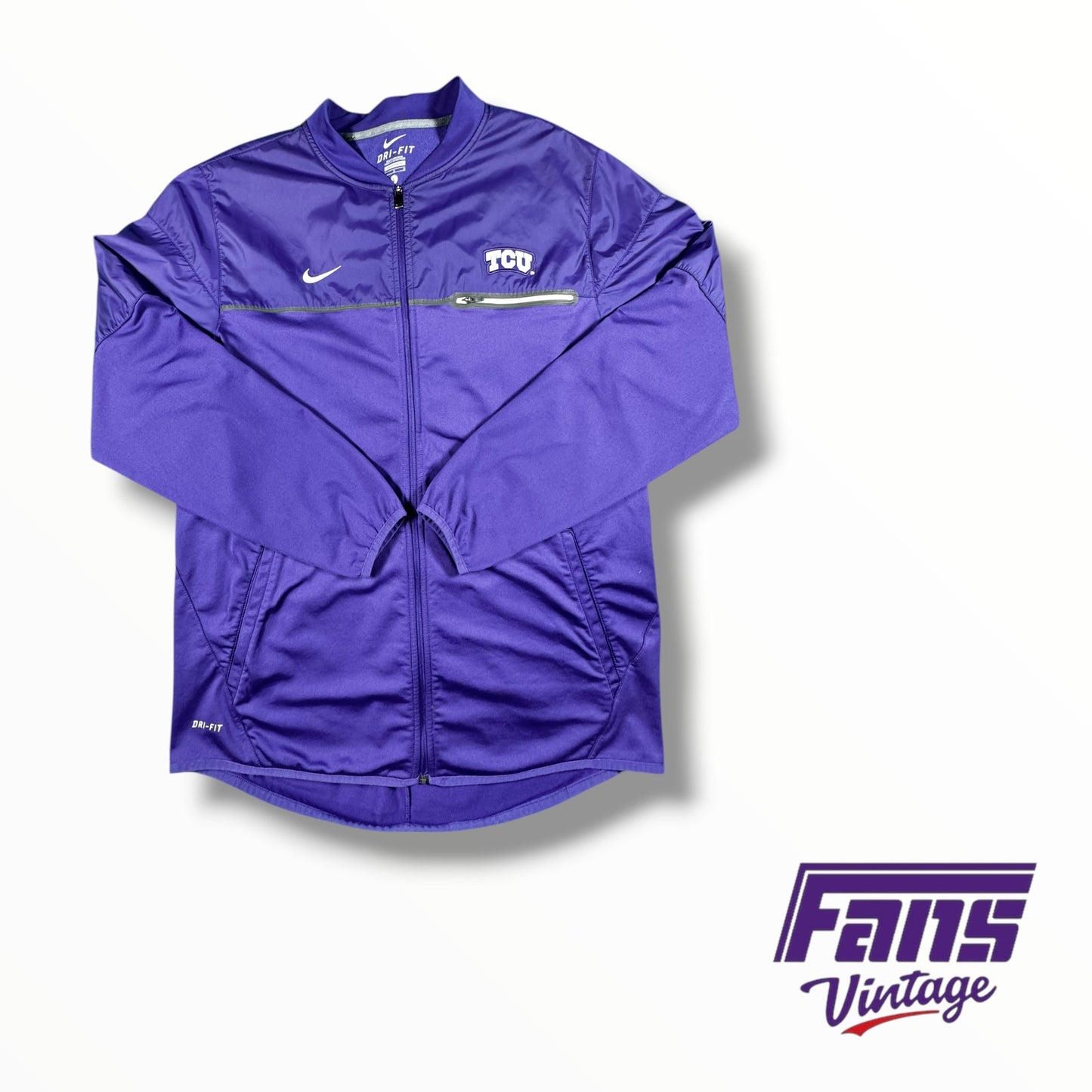 TCU Nike Team Issued Windbreaker Style Jacket