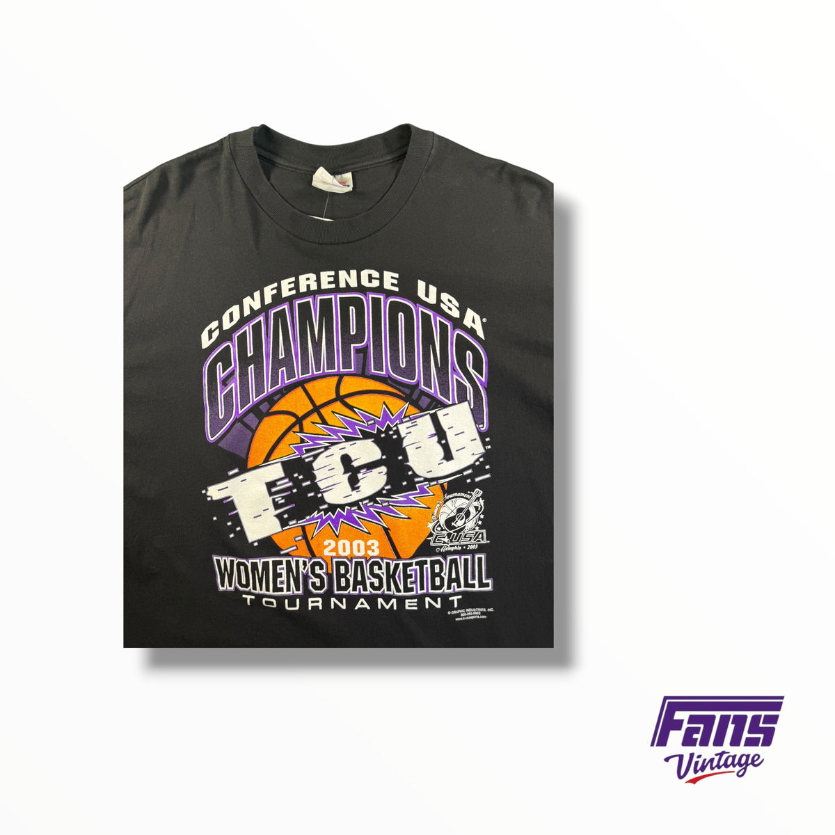 Vintage TCU Women’s Basketball 2003 Conference Champions Graphic Tee