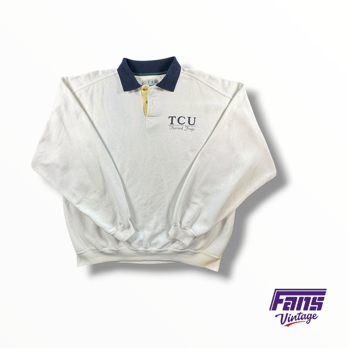 Vintage 90s TCU Sweater Polo