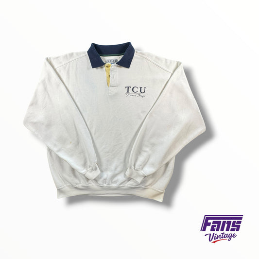 Vintage 90s TCU Sweater Polo