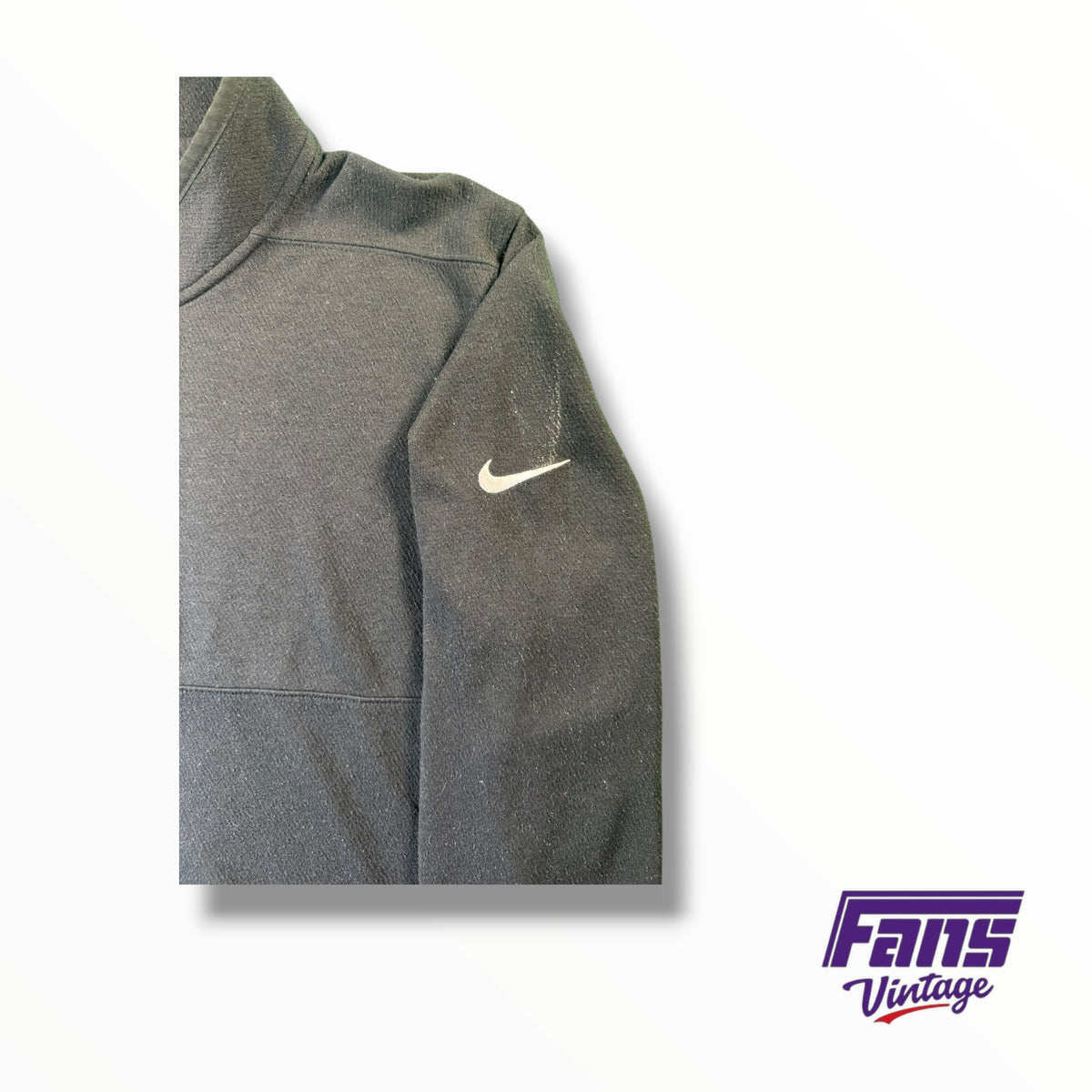 TCU Team Issued Nike Blackout Dri-Fit Quarter Zip Top