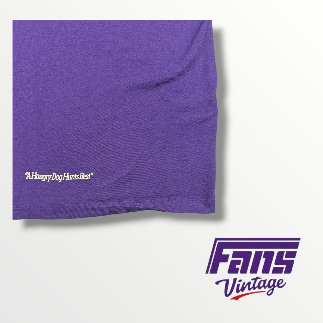 TCU WBB Nike March Madness ‘Winner Stays’ Updated 2026 Tee with ‘A Hungry Dog Hunts Best’ Detail on Back