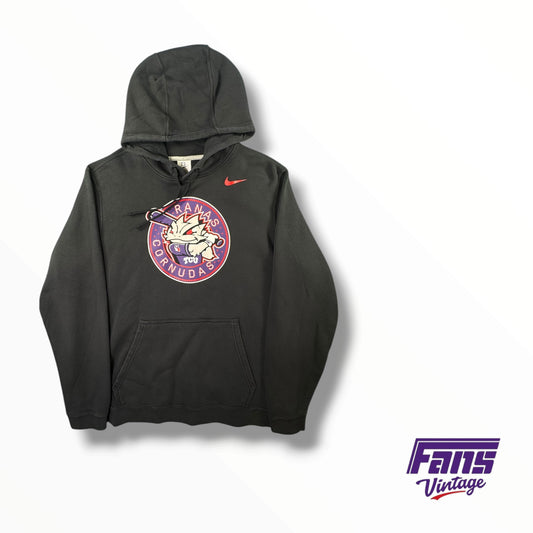 TCU Baseball Team Issues Nike Blackout Ranas Cornudas Graphic Spitblood Hoodie