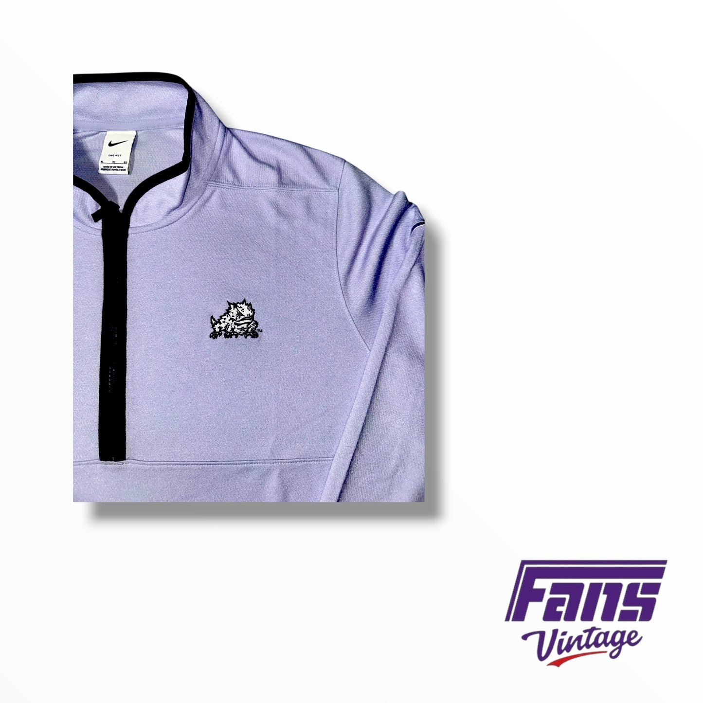TCU Nike Basketball Team issued Coaches Premium Quarter-Zip Pullovee