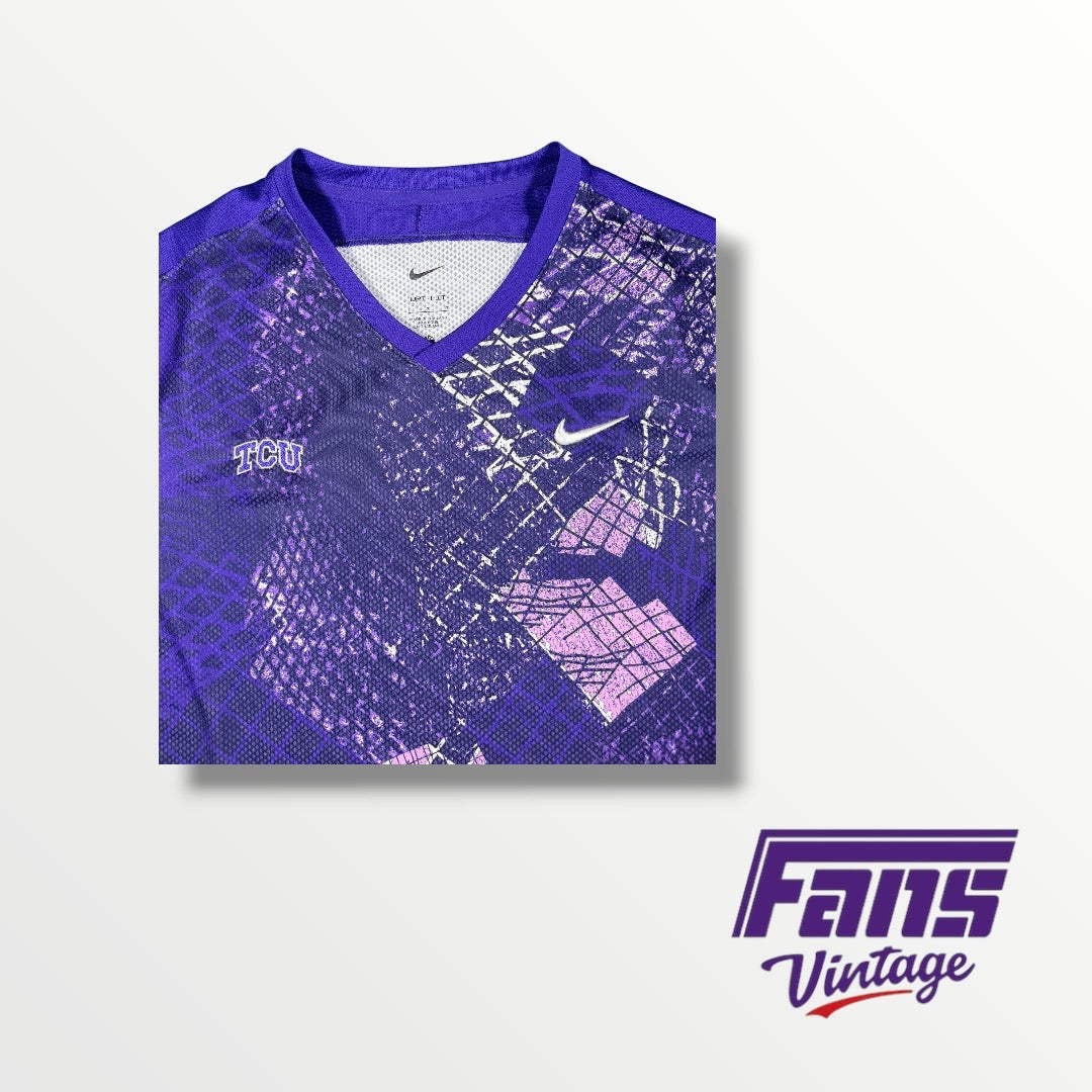 Team-Issued Nike TCU Tennis Shirt with Awesome Design
