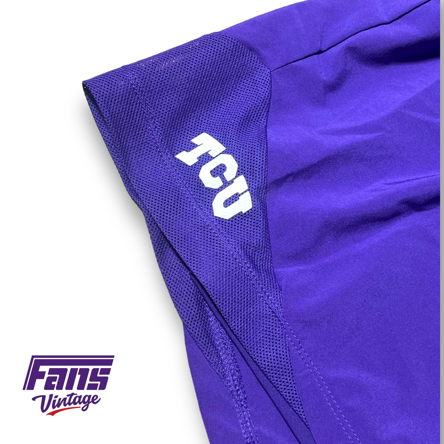 TCU Team Issue Women’s Nike Pro Running Shorts with inner compression shorts - Purple