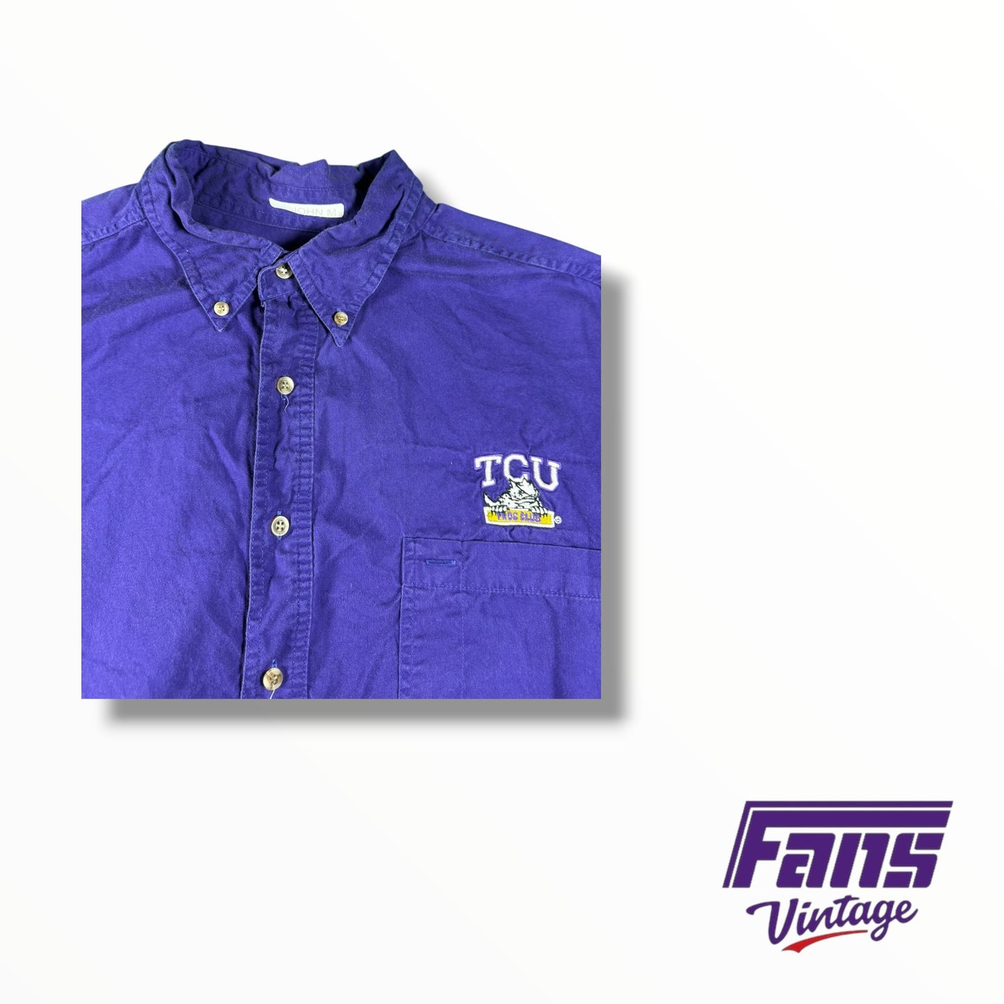 Vintage TCU Frog Club Button Up Shirt