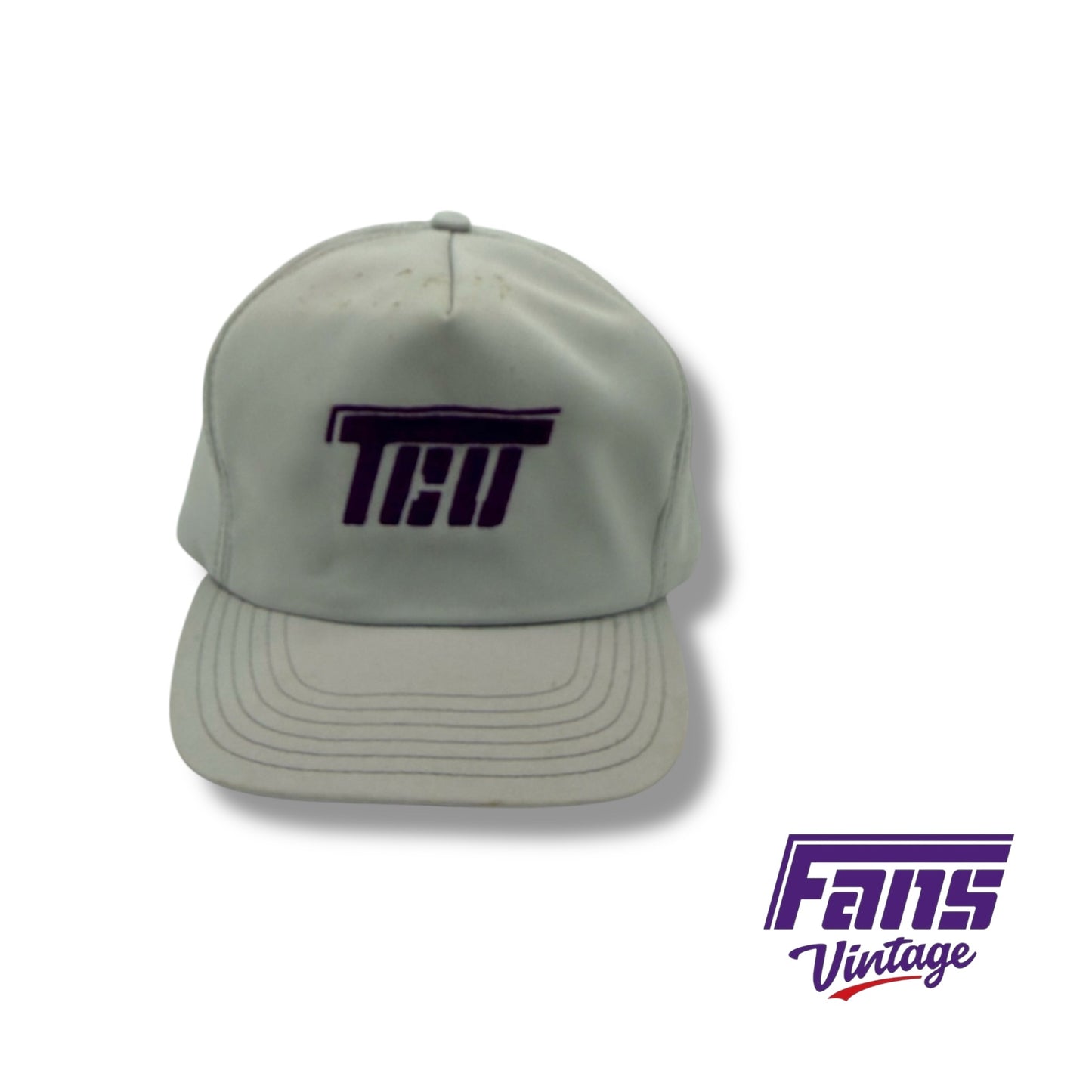 RARE! Vintage 80s TCU Flying T Logo Snapback Hat ￼