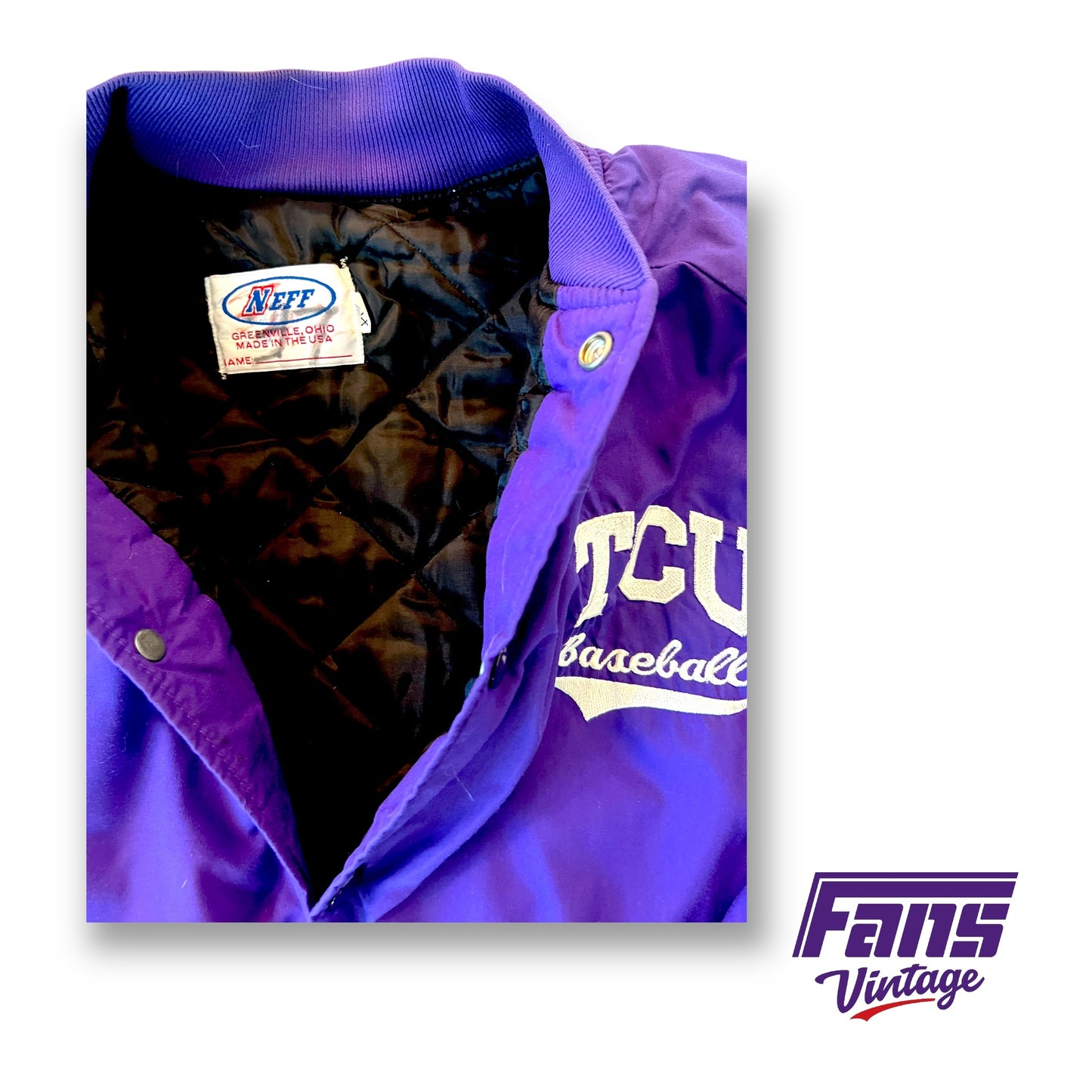 GRAIL! Vintage TCU Baseball Vintage Early 90s Team Issue Bomber Jacket