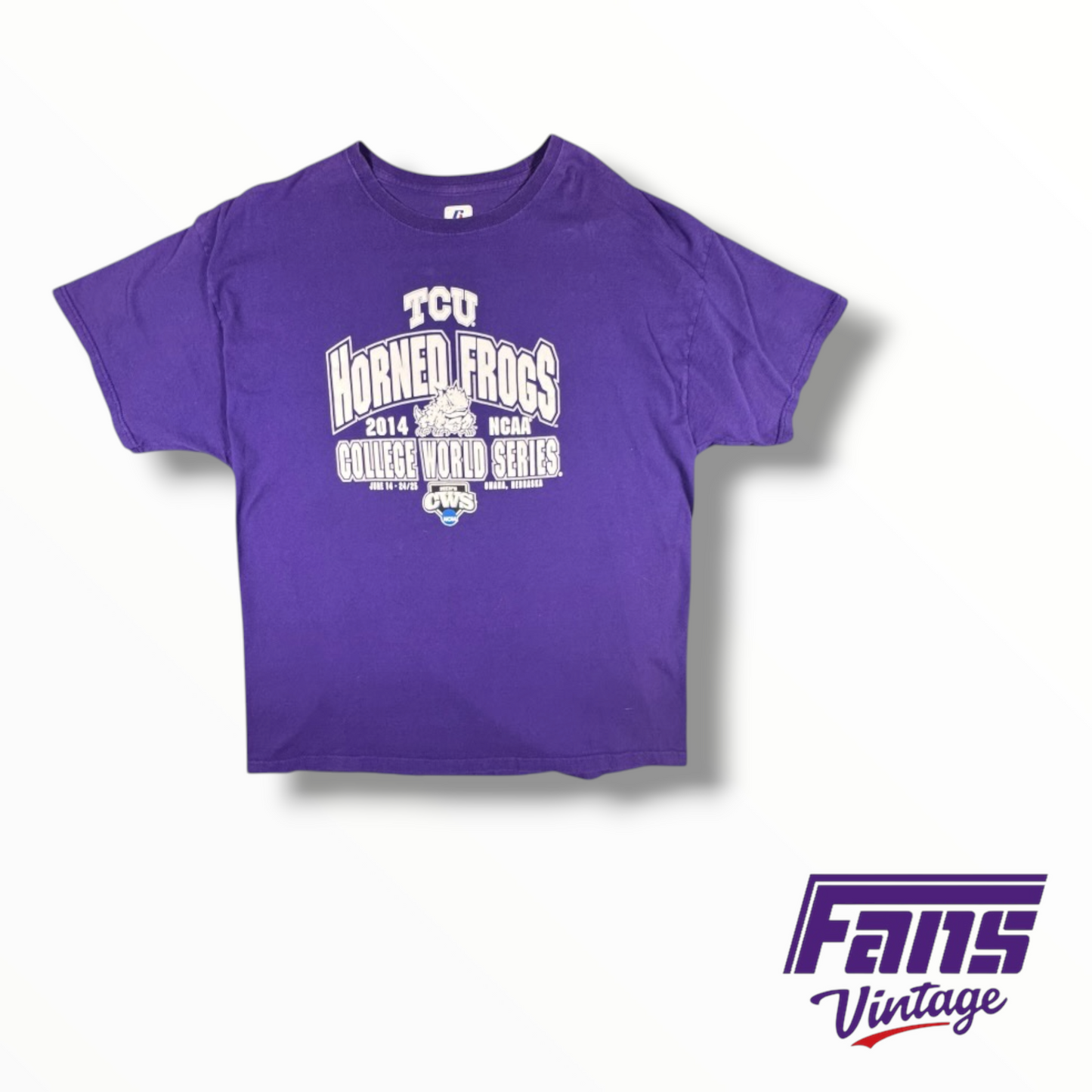 TCU Baseball 2014 College World Series Purple Tee