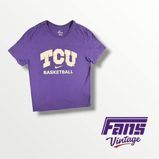 TCU Basketball Dri-Fit Nike Tee with Front and Back Swoosh