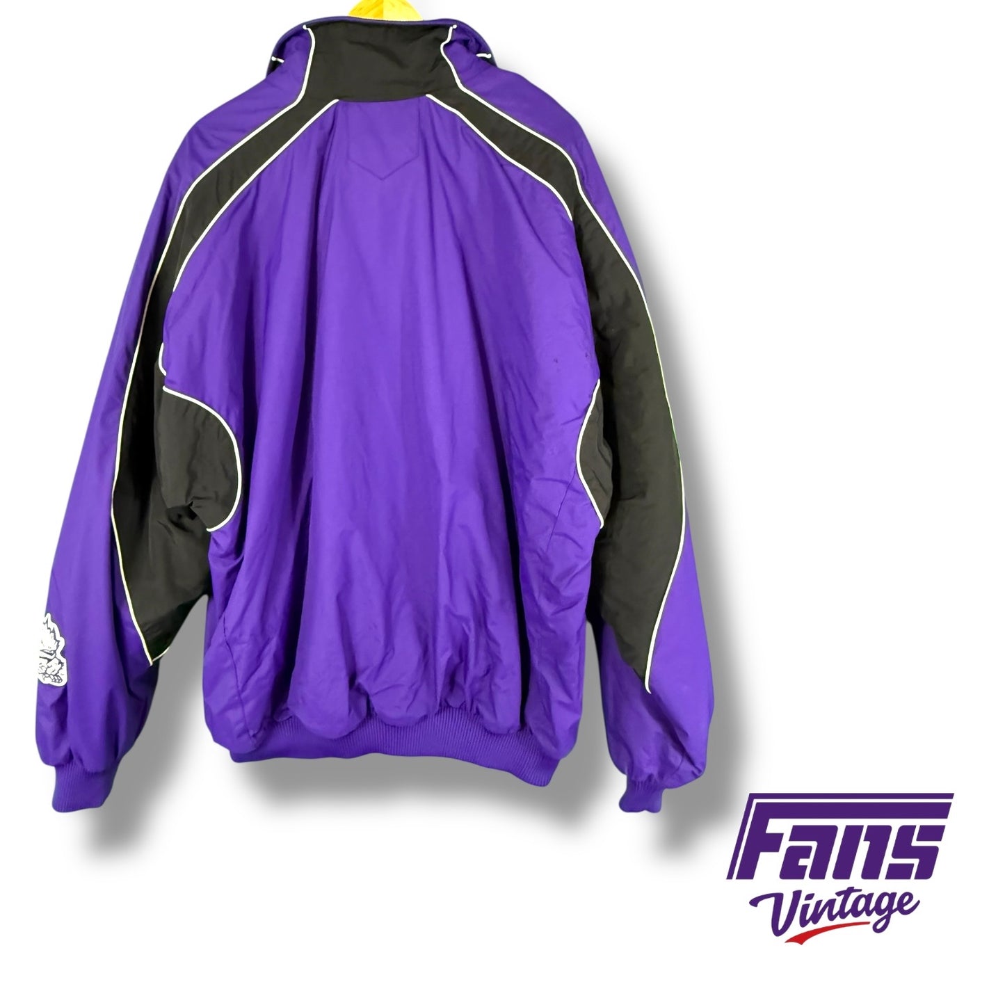 TCU Vintage Jacket - Rad Puffer Style Bomber With Large Logo Patches