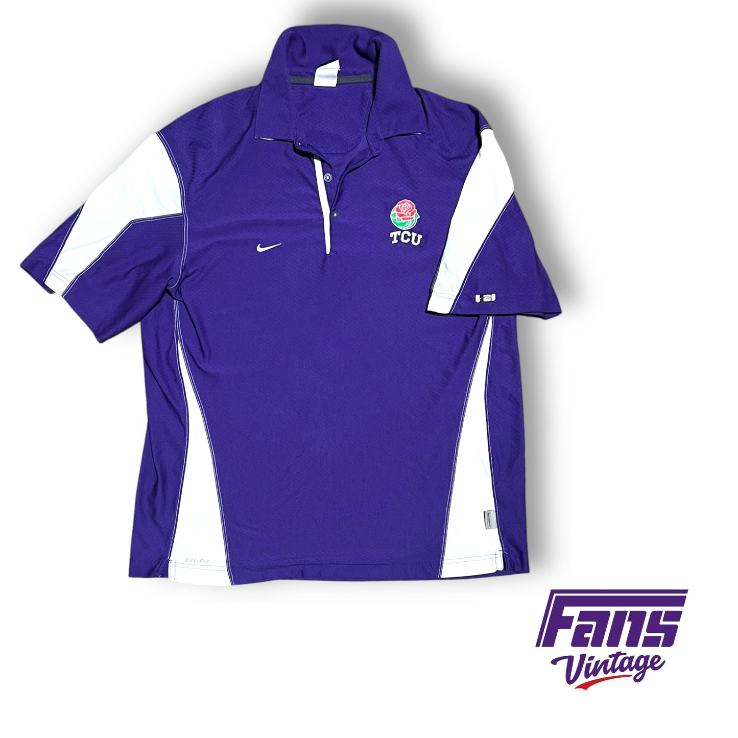 RARE! TCU Football Team Issue Rose Bowl Coach’s Sideline Polo - Like New!