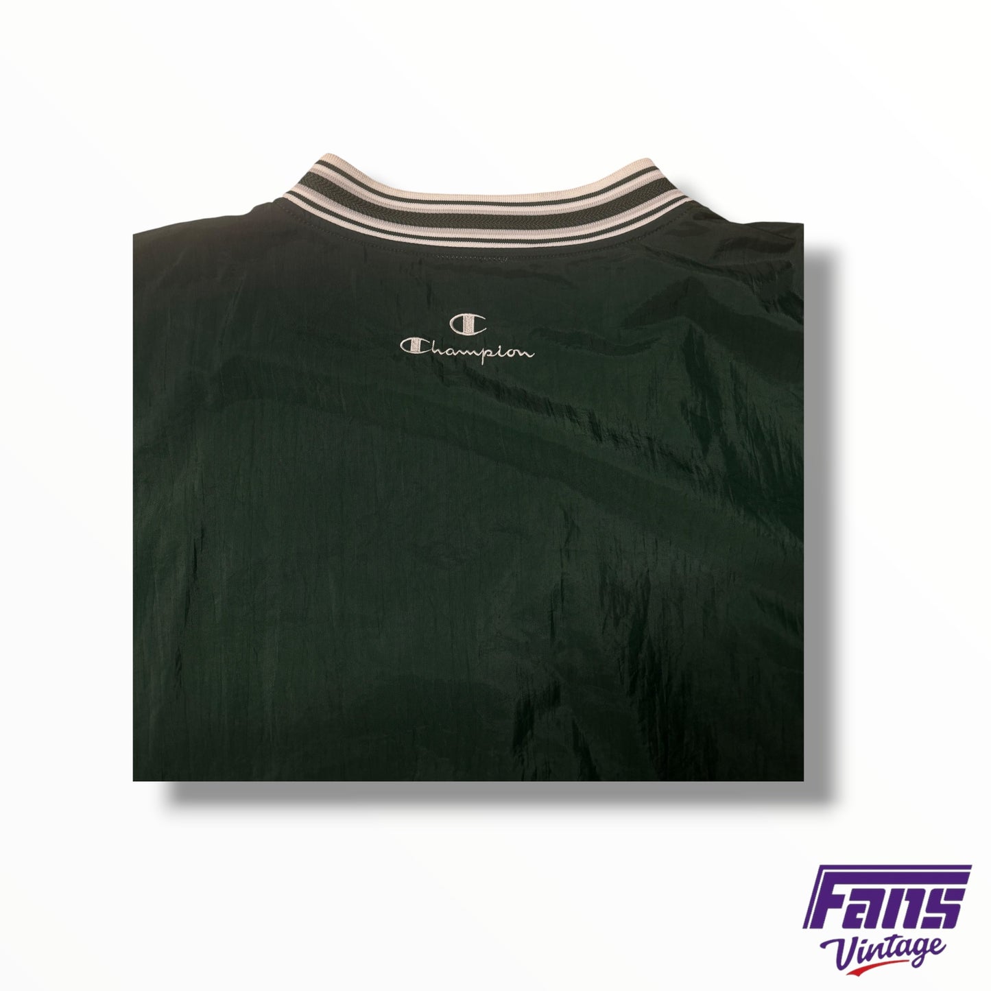 Y2K Vintage TCU Windbreaker Style Champion Pullover with Premium Details