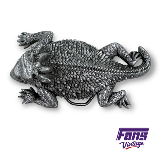 Vintage 90s Horned Frog / Horny Toad / Horned Lizard Belt Buckle - Owned by TCU Coach!