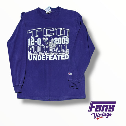 Vintage 2009 TCU Football Mountain West Conference Championship Long Sleeve Shirt