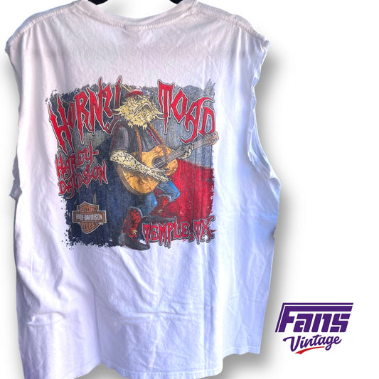 Insane! Vintage Horny Toad Harley “Willie Nelson” Sick Cutoff Tee