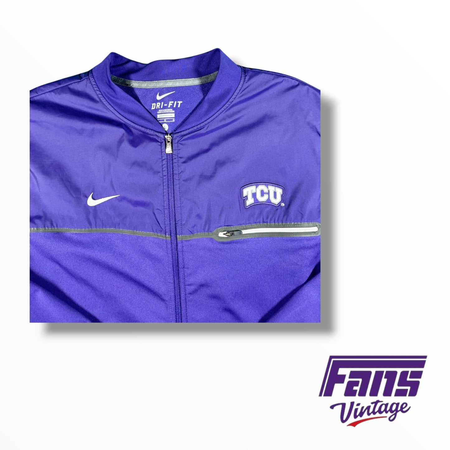 TCU Nike Team Issued Windbreaker Style Jacket