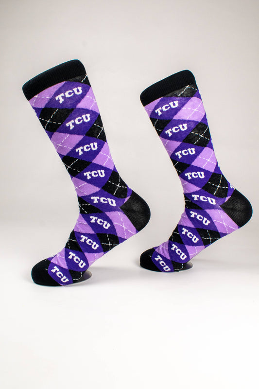 William & Lauren TCU Argyle Sock