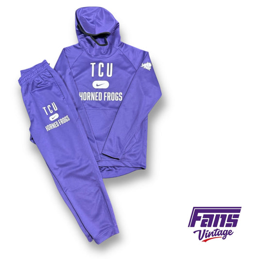 TCU Nike Team‑Issued Travel Set - Hoodie and Jogger Pants