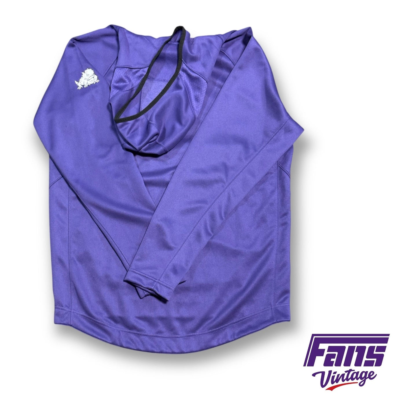 TCU Basketball Team Issued Player Hoodie with unique hood